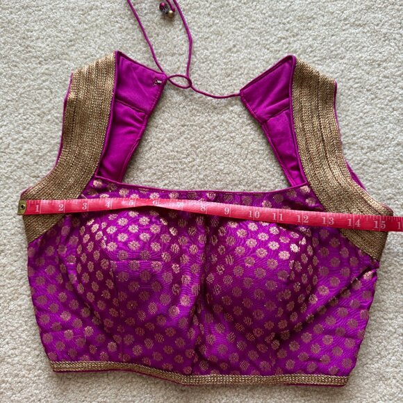 [NEW] Indian Pakistani Sari Saree Blue Purple Magenta Bundle XXS/XS/S - Picture 7 of 14